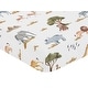 Jungle Animals Fitted Crib Sheet Hunter Green Yellow Grey Black and ...