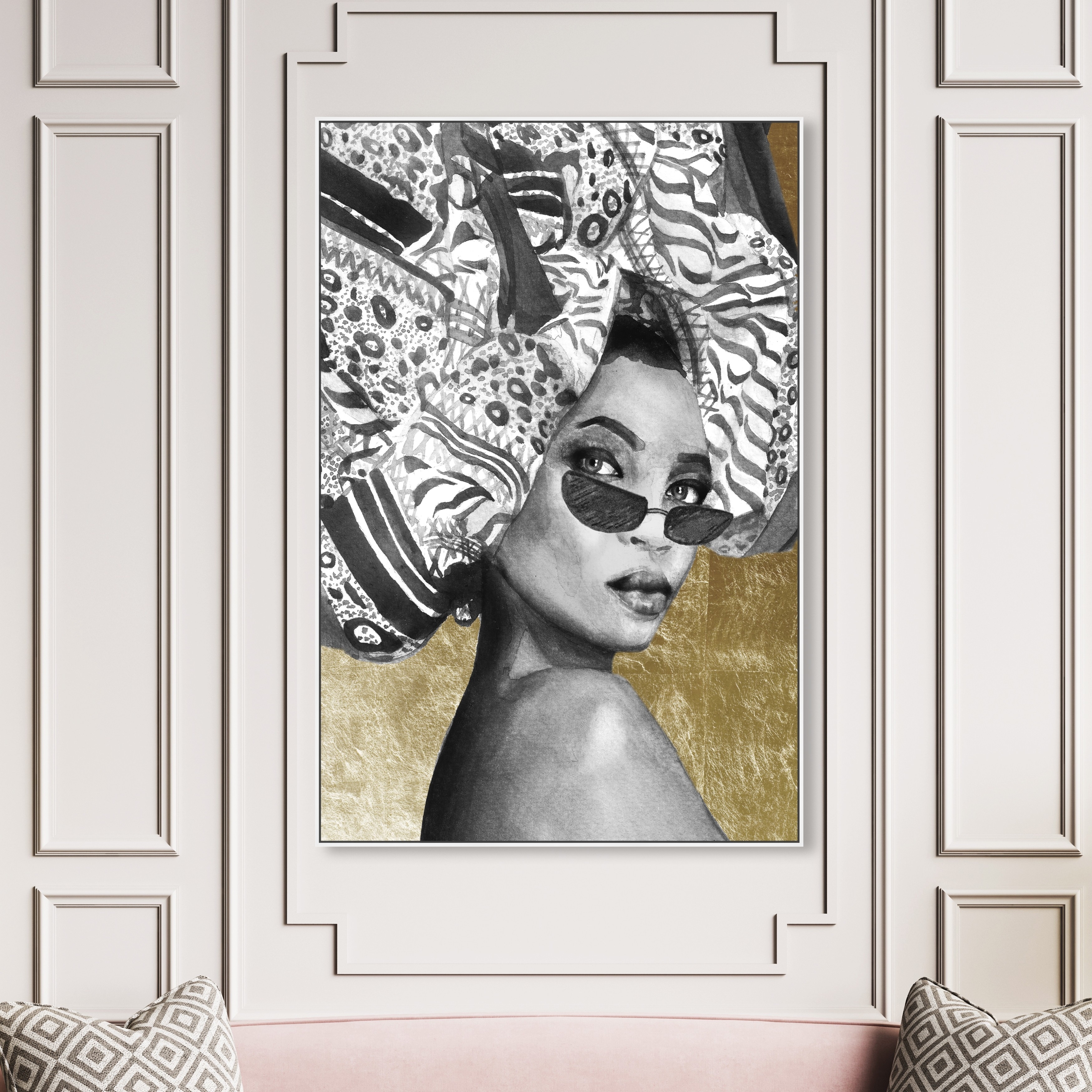 Oliver Gal 'Goddess of Tigris' Fashion and Glam Wall Art Framed Canvas  Print Portraits Black, Gold Bed Bath  Beyond 31794931