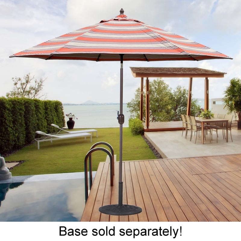 Tropishade 7.5' Market Umbrella with Sunbrella 56071 Passage Poppy