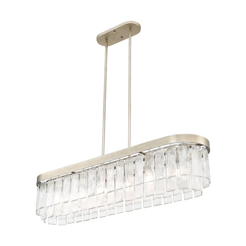 Golden Lighting 1768-LP HWG Ciara 6 Light 42" Wide Linear Pendant