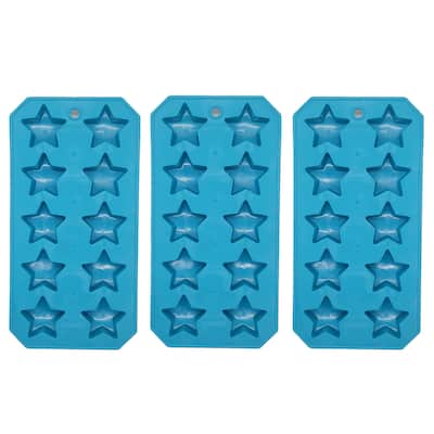 Chef Craft Flexible Thermoplastic 10-Cube Ice Cube Tray - Star Shapes