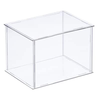 Acrylic Display Case Plastic Box Cube Storage Box Dustproof Showcase