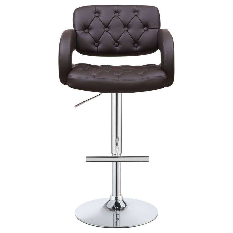 Brandi Adjustable Height Upholstered Tufted Bar Stool