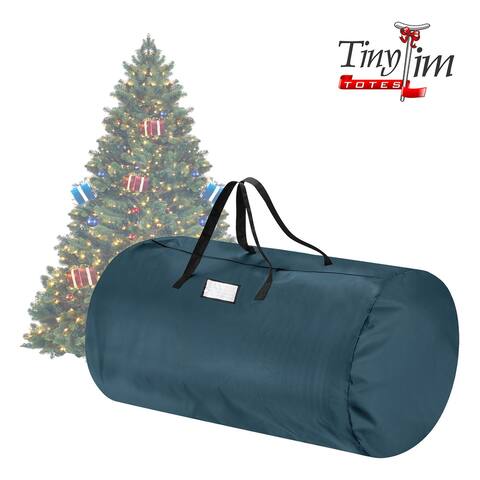 Christmas Tree Storage Bag-Fits up to 12 FT Artificial Tree-Premium Green Canvas Zipper-Protect Holiday Decorations Inflatables