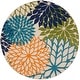 preview thumbnail 52 of 112, Nourison Aloha Floral Modern, Indoor/Outdoor Area Rug 10' Round - Multicolor
