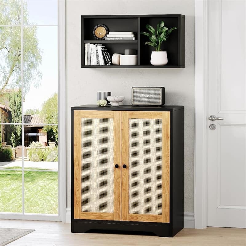 2 Doors Accent Sideboard Cabinet - 15"D x 27.56"W x 47.24"H