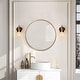 preview thumbnail 7 of 12, Elisie Modern Black Gold 1-light LED Sconce Farmhouse Wall Light with Water Glass