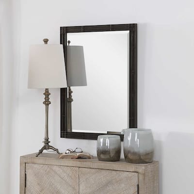 Uttermost Gower 35" X 25" Rustic Industrial Iron Framed Vanity Bath