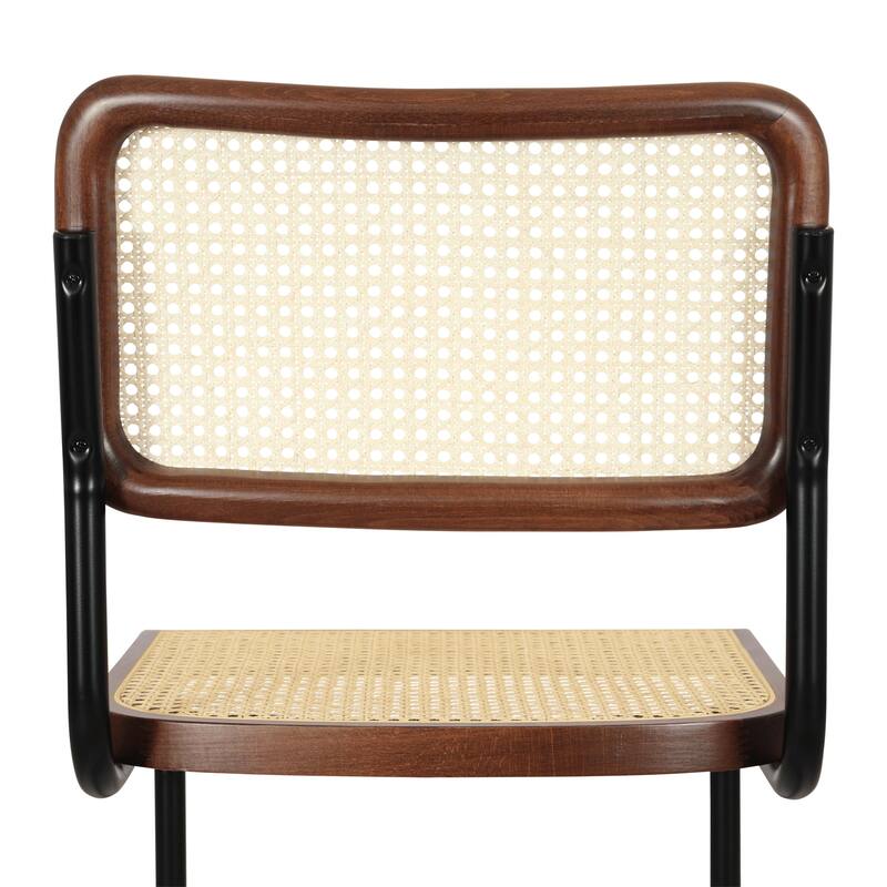 Breuer Chair Company Marcel Breuer Cesca Cane Cantilever Side Chair w/ Black Steel Frame (Various Wood & Cane Colors)