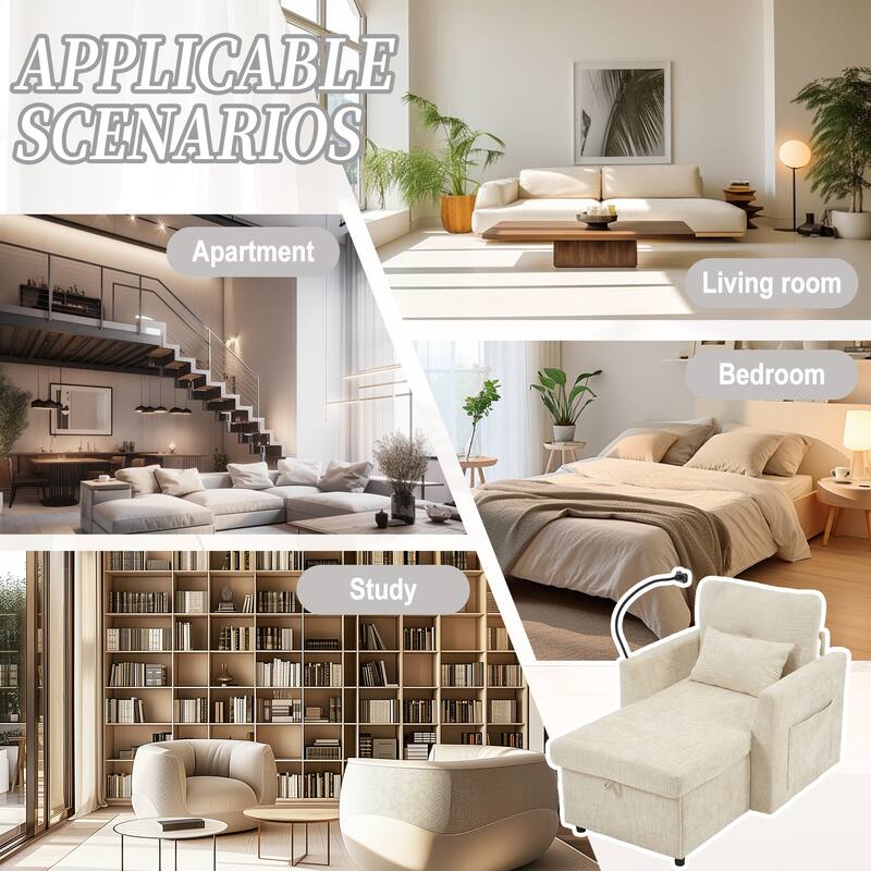 Multifunctional Recliner Sofa - Storage Backrest, Phone Holder, Chenille Leisure Chair - Living Room, Bedroom