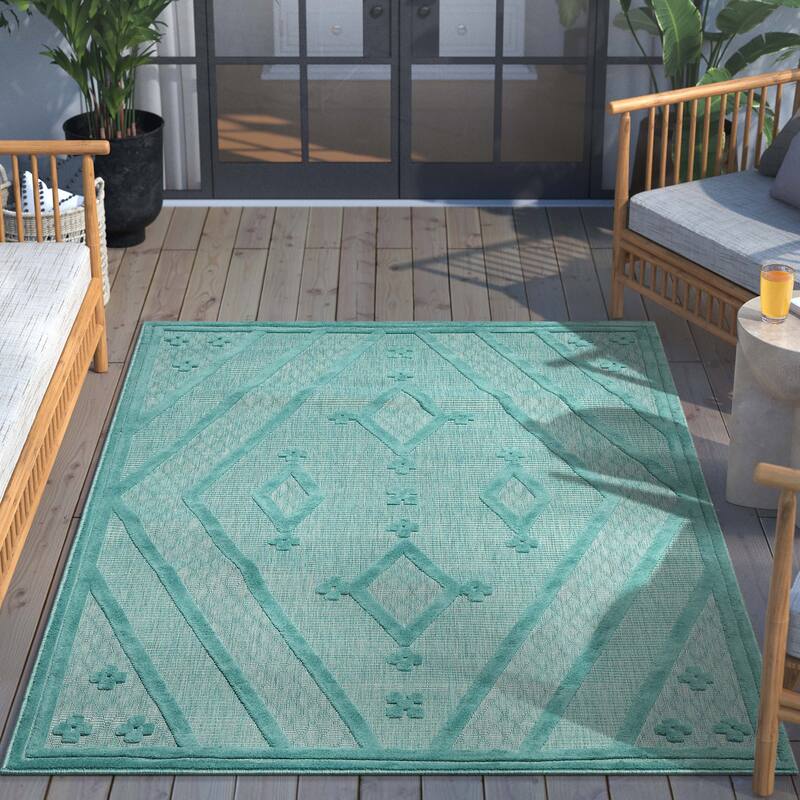 Well Woven Sila Mali Moroccan Tribal Indoor Outdoor Area Rug
