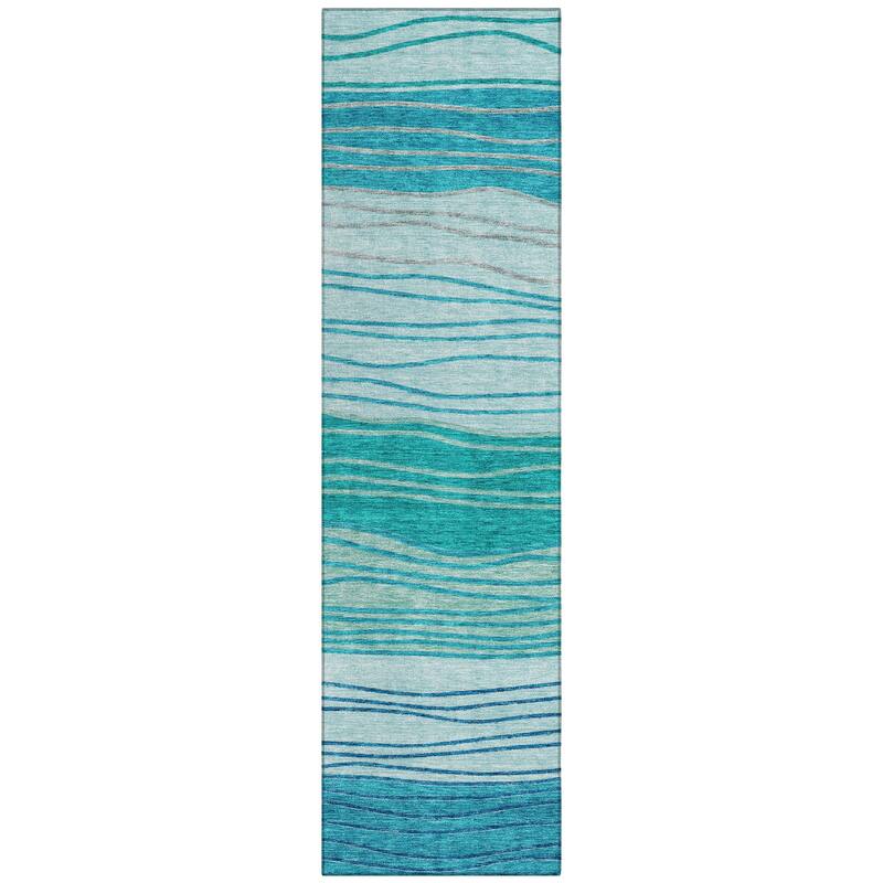 Machine Washable Indoor/ Outdoor Chantille Modern Stripes Rug