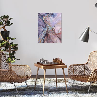 Wynwood Studio Abstract Royal Crystal II Purple and Modern & Contemporary Wall Art Canvas Print