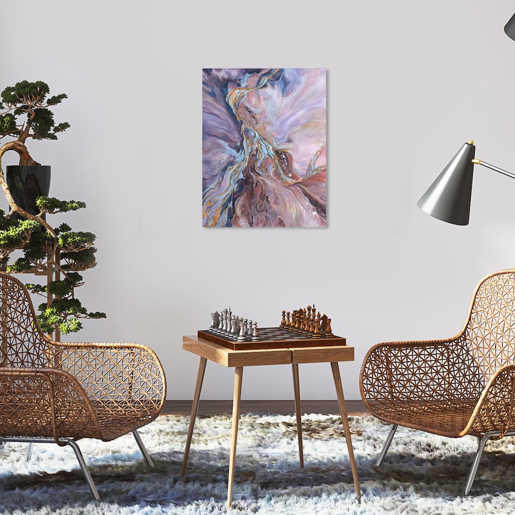 Wynwood Studio Abstract Royal Crystal II Purple and Modern & Contemporary Wall Art Canvas Print