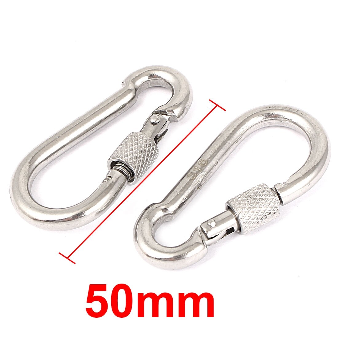 Carabiner Snap Hook with Eye and Screw Lock