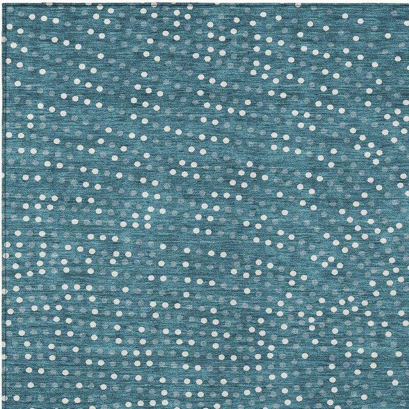 HomeRoots Polka Dot Transitional Rectangle Outdoor Rug