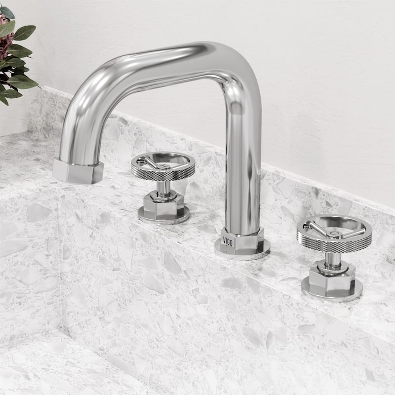 VIGO Hart 7" H 2-Handle Widespread Bathroom Faucet