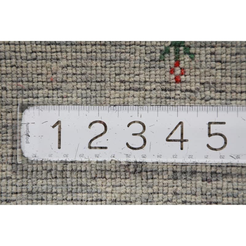 Hand Knotted Oriental 100% Wool Carpet Tribal Animal Pictorial Multi-Colored Gabbeh Area Rug - 5' 10'' X 2' 6''