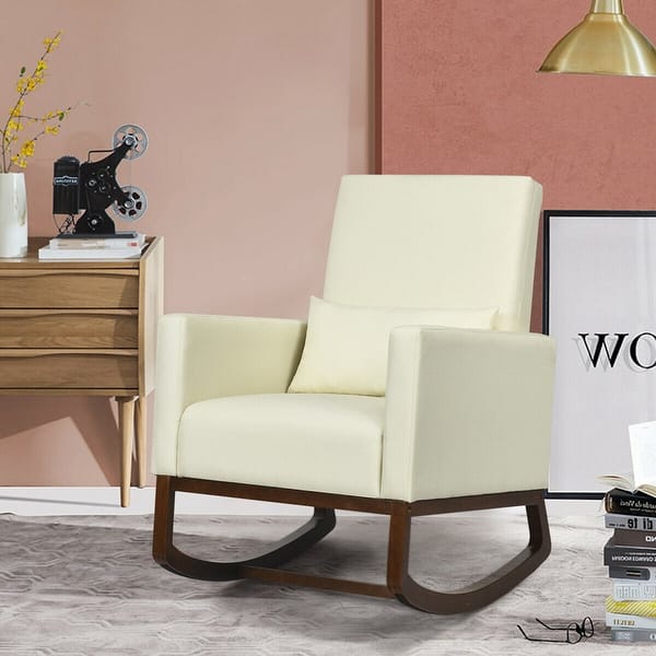 Gymax 2 In 1 Fabric Upholstered Rocking Chair Nursery Armchair With See Details On Sale Overstock 31796813 Picking the right nursery chair is not rocket science. usd