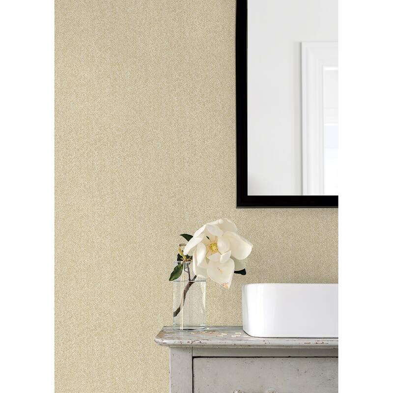 NuWallpaper Ashland Yellow Peel and Stick Wallpaper