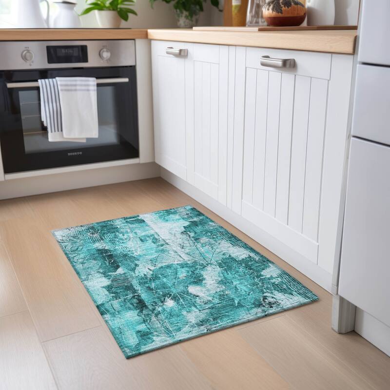 Tara Lush Floral Weather Resistant Timeless Fusion Outdoor Rug