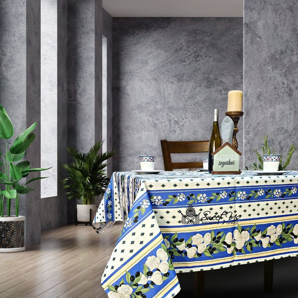 Wipeable Stain Resistant French Acrylic Coated Tablecloth Collection