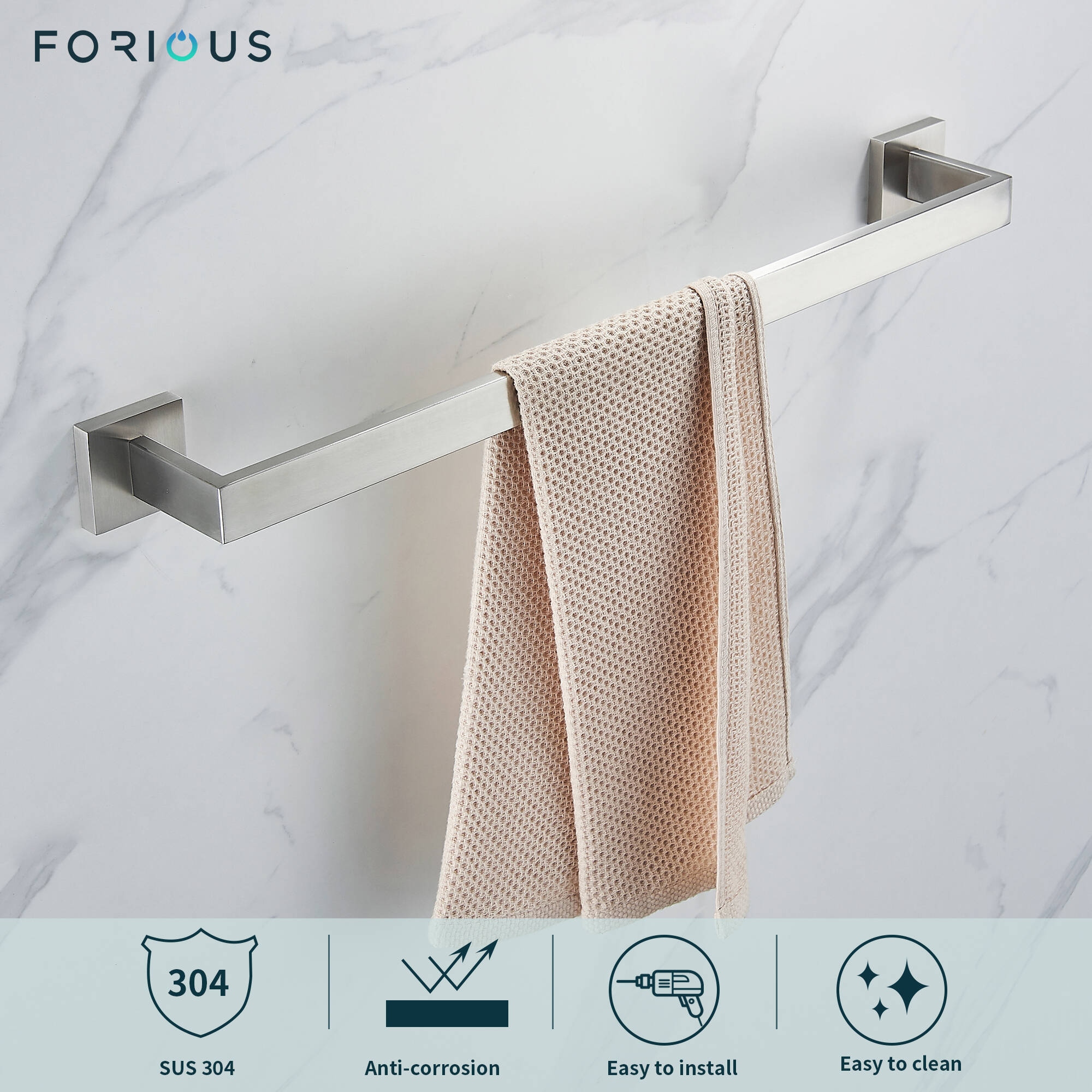Long shop towel bar