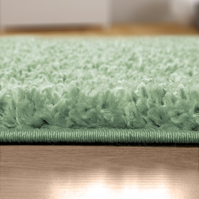 Plain Shag Rug For Living Room or Bedroom in pastell colors