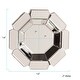 preview thumbnail 3 of 3, Allan Andrews Decorative Mirrored Octagonal Flower Accent Mirror - Silver - 14"D