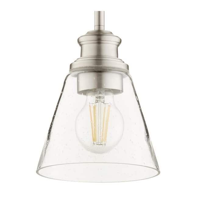 Quorum International Dunbar 6" Wide Mini Pendant - Satin Nickel