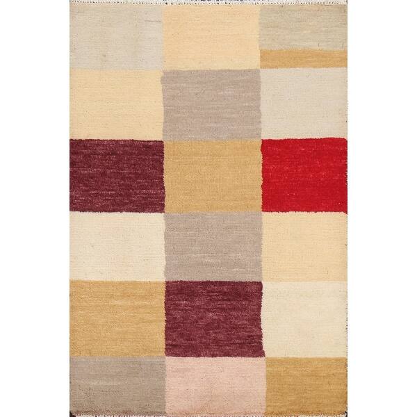 slide 2 of 17, Gabbeh Kashkoli Oriental Contemporary Wool Area Rug Hand-Knotted - 2'6" x 3'8"