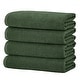 preview thumbnail 150 of 174, Linery & Co. Luxury Cotton Textured Bath Towel. Bath Towel (Pack of 4) - Forest Green