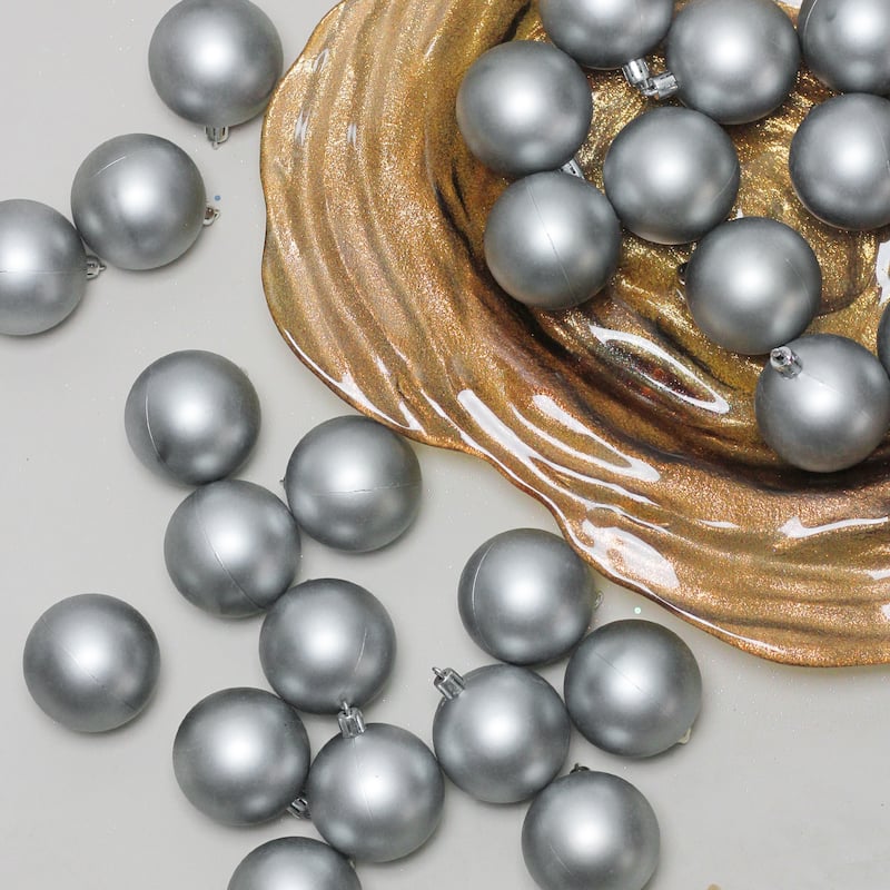 60ct Shatterproof Christmas Ball Ornaments 2.5" (60mm).
