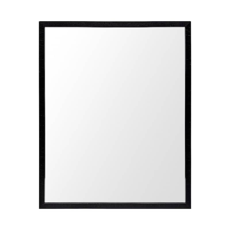 Bristol Black 24x30 Faux Wood Frame Bathroom Vanity Mirror - 25.5L x 1.8W x 31.5H