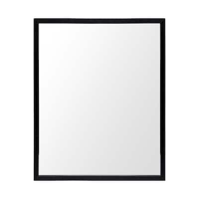 Bristol Black 24x30 Faux Wood Frame Bathroom Vanity Mirror - 25.5L x 1.8W x 31.5H
