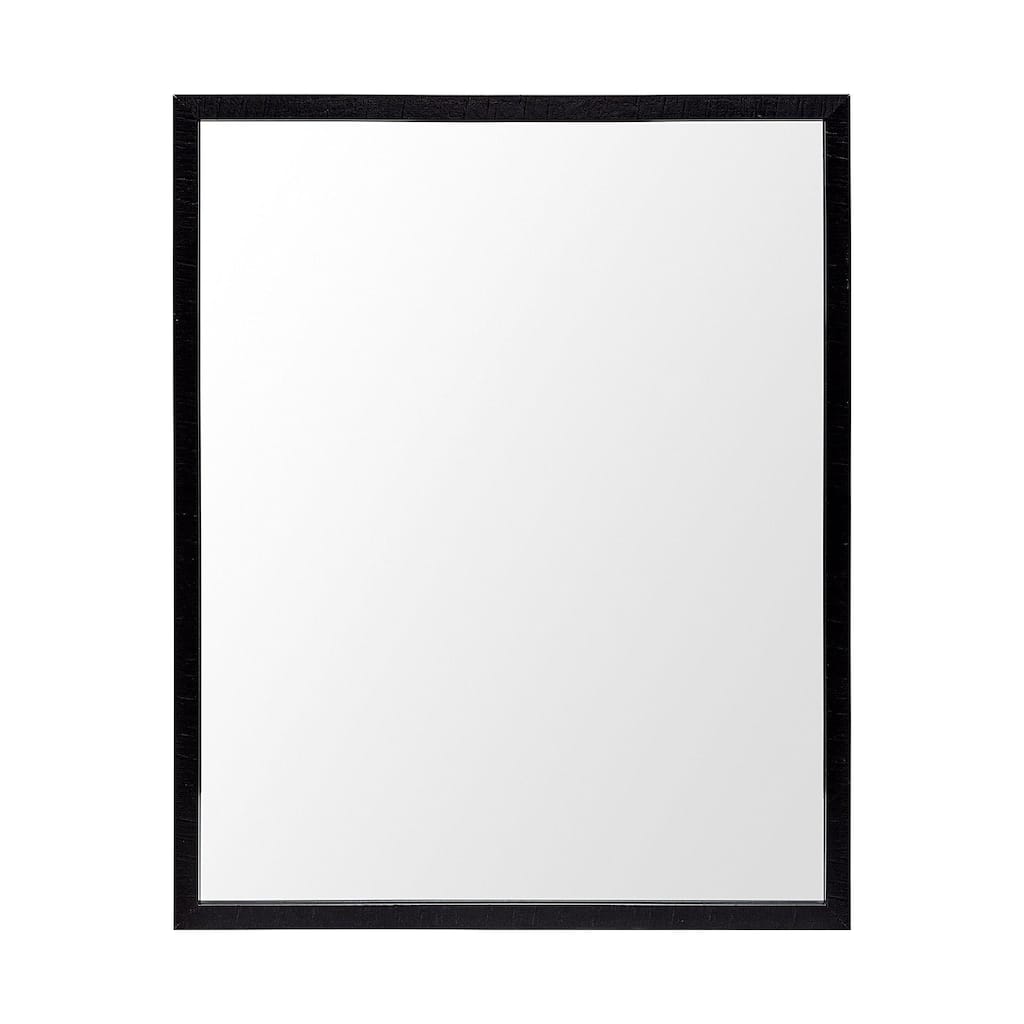 Bristol Black 24x30 Faux Wood Frame Bathroom Vanity Mirror - 25.5L x 1.8W x 31.5H