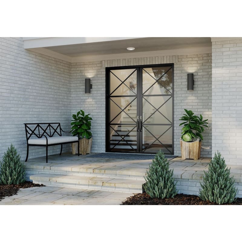 5" Non-Metallic Wall Mount Up Down Cylinder - 14" x 5" x 7.75"