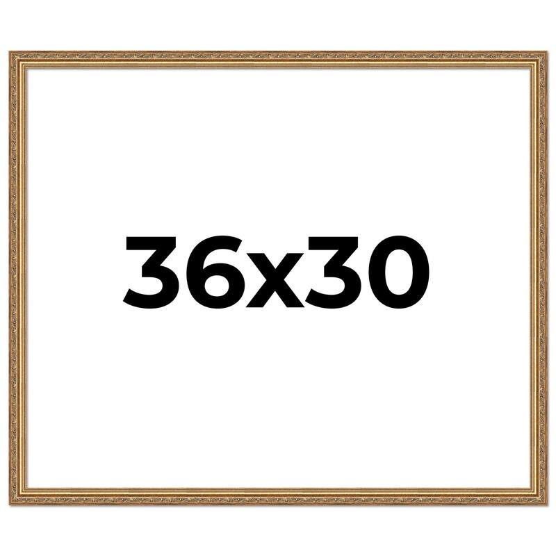 36x30 Frame Red Solid Wood Picture Frame Width 1.75 Inches | Interior Frame Depth 1 13/16 Inches