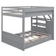 preview thumbnail 30 of 35, Full Over Full/Futon Bunk Bed w/ Stairs, Small Shelf & 3 Drawers, Bottom Bed can be Converted into Daybed, Convertible Bunk Bed