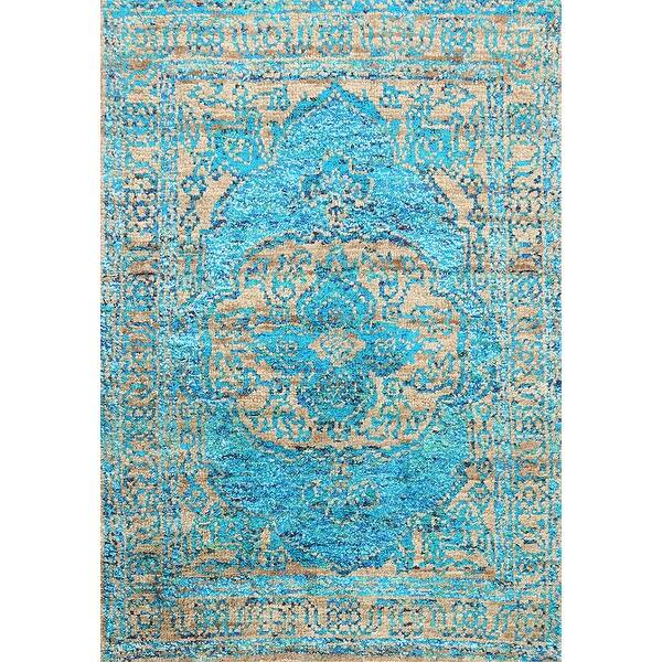 slide 1 of 16, Abstract Oushak Oriental Home Decor Area Rug Hand-knotted Foyer Carpet - 4'2" x 5'5"