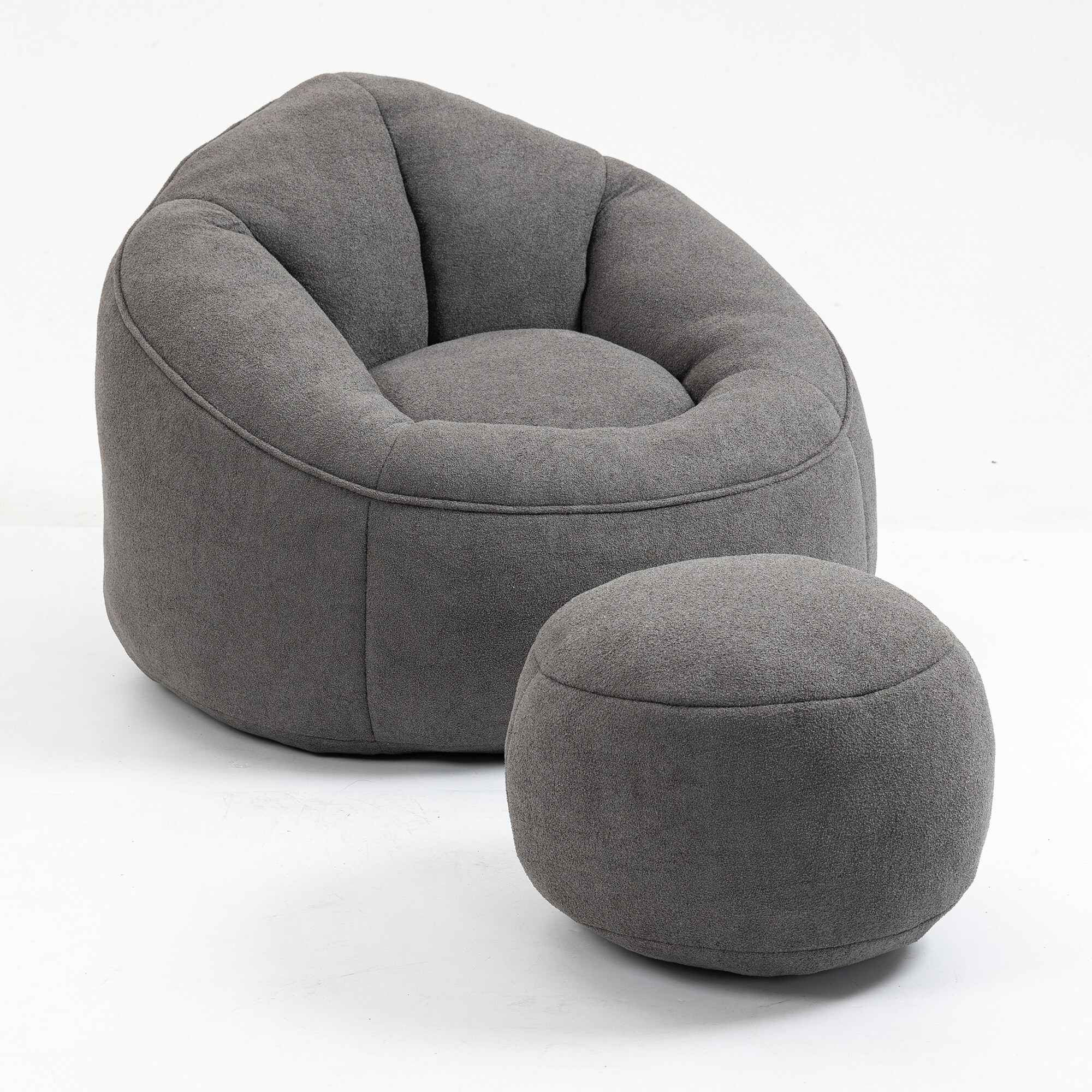 Chair Ottoman Sets with Padded Foamm, Bedding Beanbag Sofa Chair