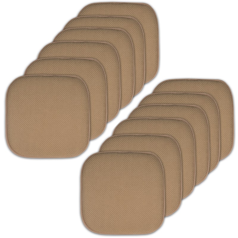 16-in. Square Non-slip Memory Foam Seat Cushions (2 OR 4)
