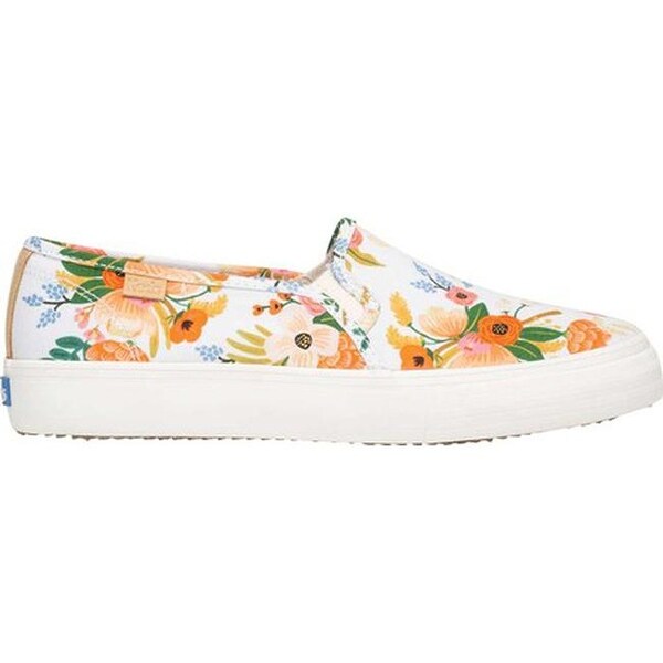 keds double decker slip on white
