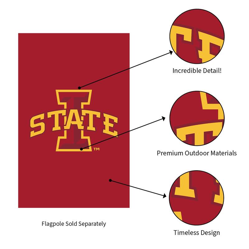 Applique Flag, House Size, Iowa State University