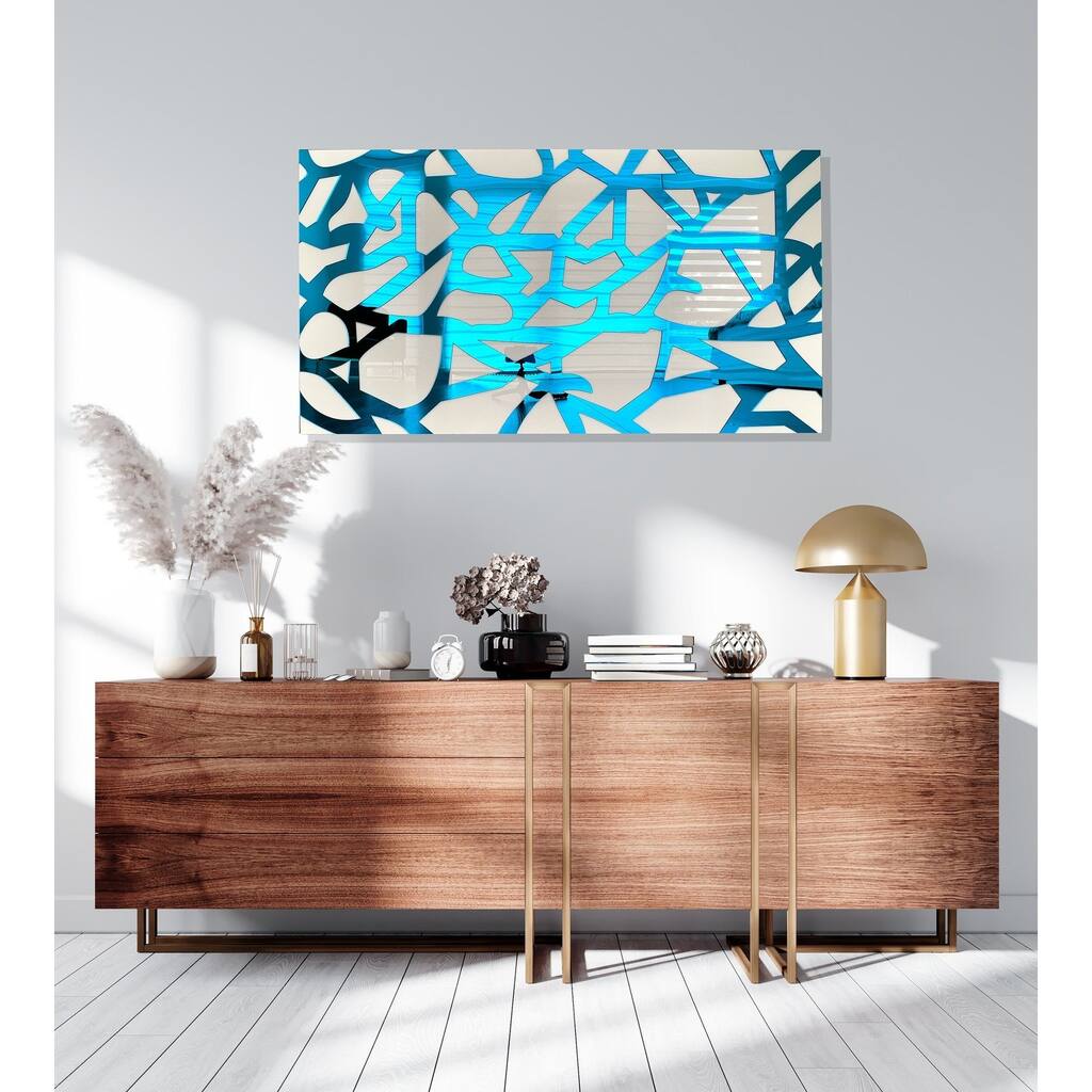 Large Mirrored Acrylic Wall Art / Made In USA / Luxury Gift / Wall Decor / Modern Art / Abstract Wall Decor