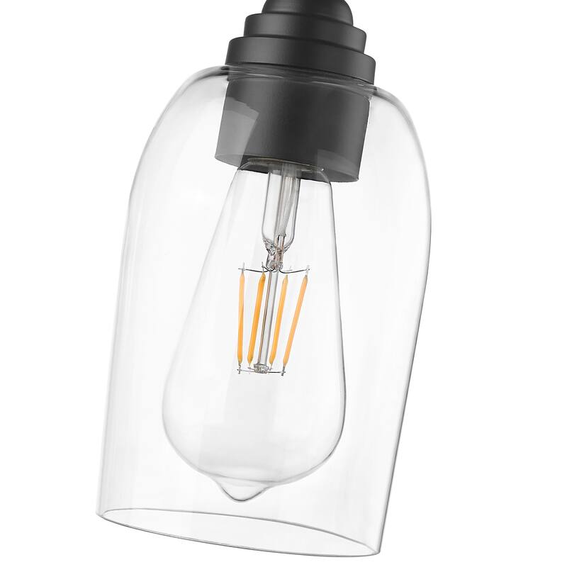 Millennium Lighting Arlett 3 Light Vanity fixture in Multiple Finishes with Clear Glass Shades
