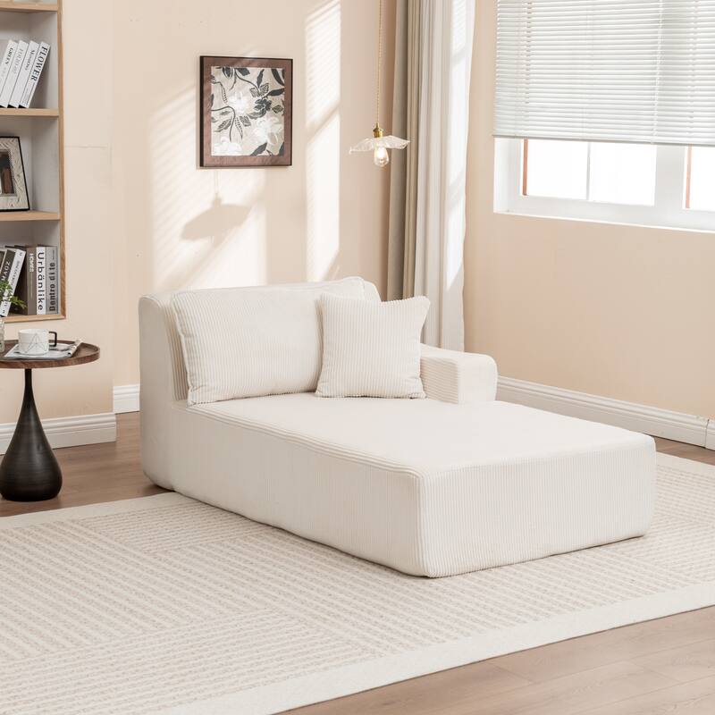 Right/Left Chaise Lounge Sofa Bed - No Assembly, Oversized Sleeper Chair - Living Room, Movie Room, Bedroom