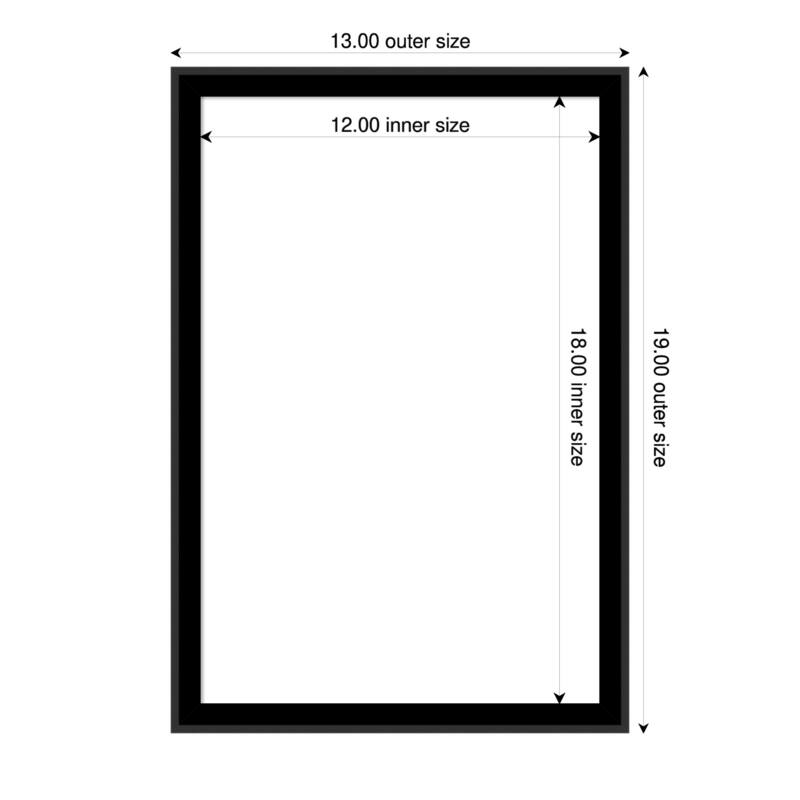 Incline Framed Dry Erase Magnetic Board - 13 x 19 in - Incline Black