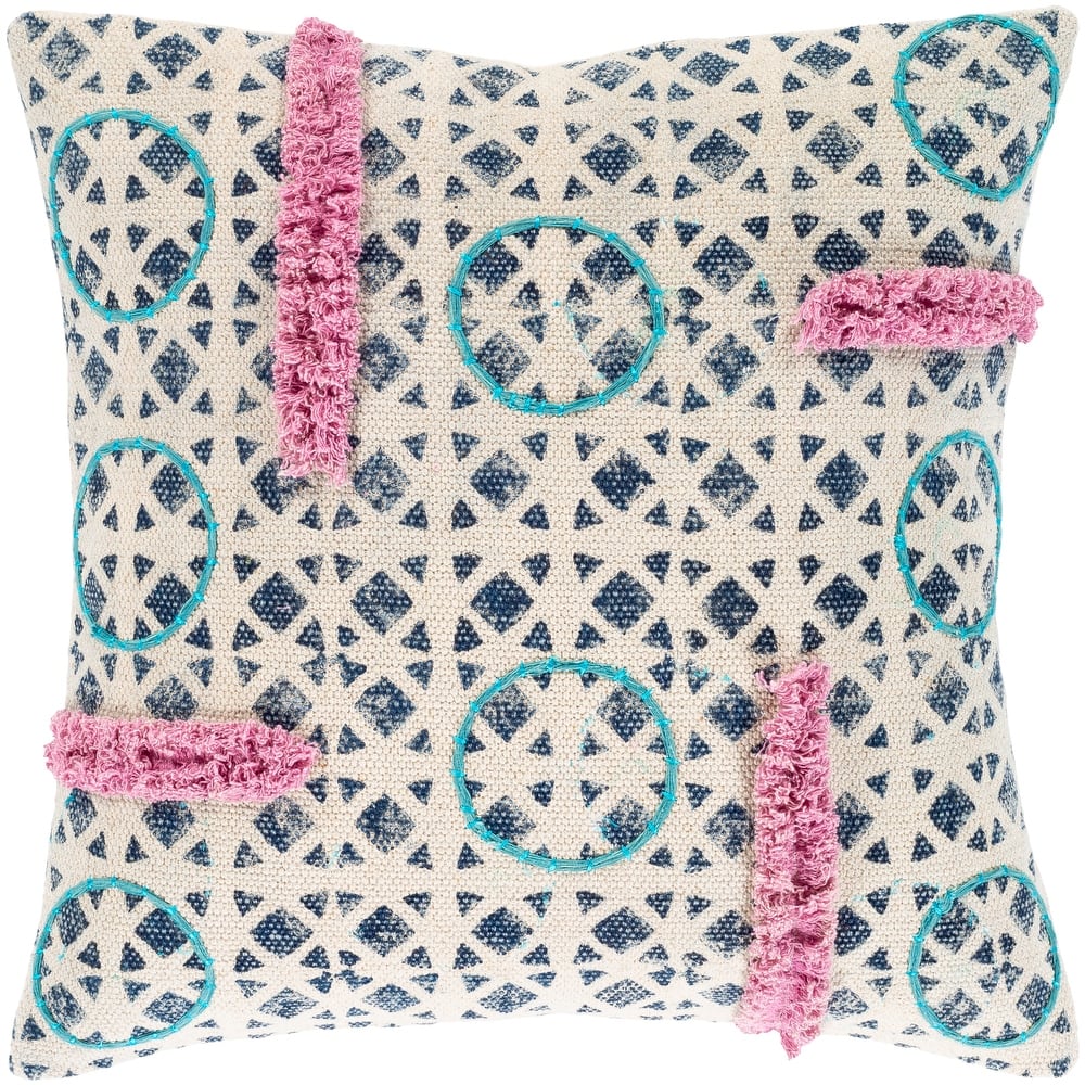 Artistic Weavers Paloma Textured Bohemian Pink & Teal Throw Pillow