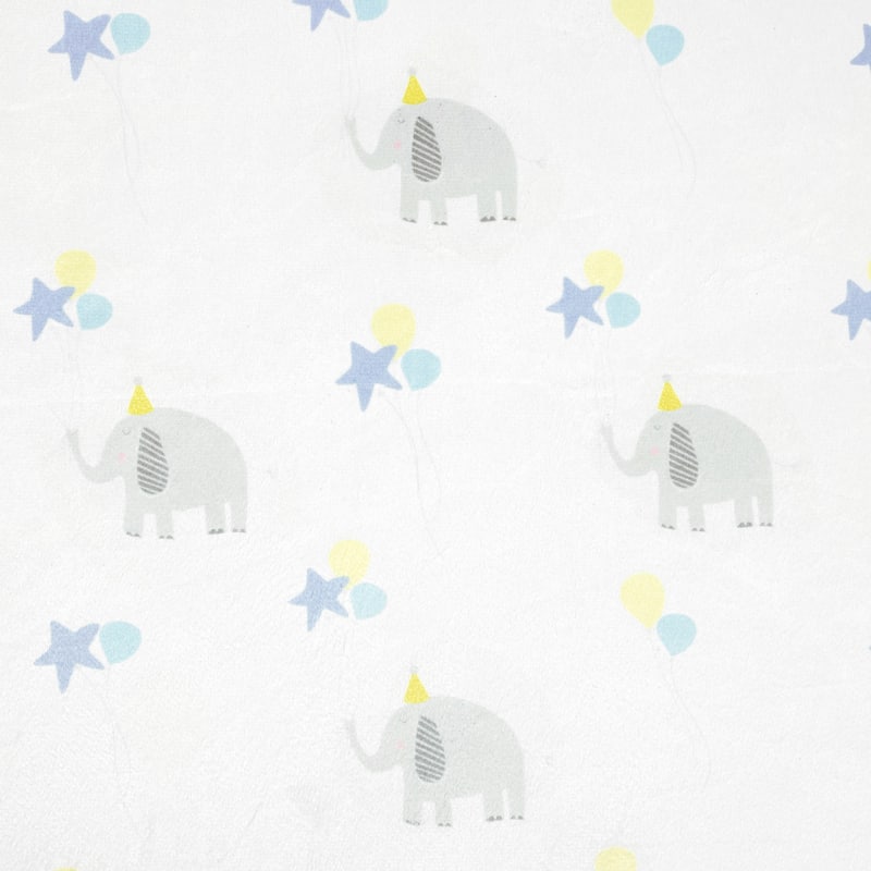 Lush Decor Baby Elephant Balloon Soft Sherpa Baby Blanket - 40" x 30"
